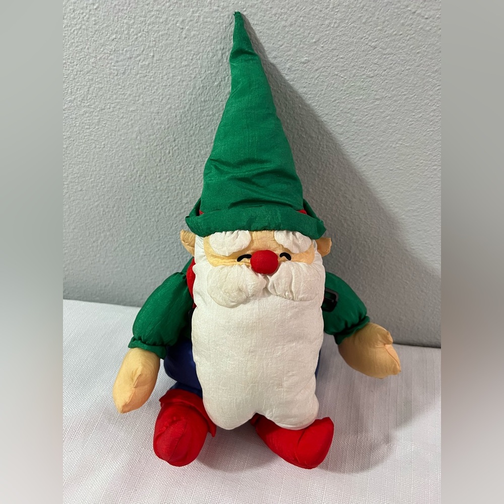 Vintage Dept 56 gnome Santa‎ plush